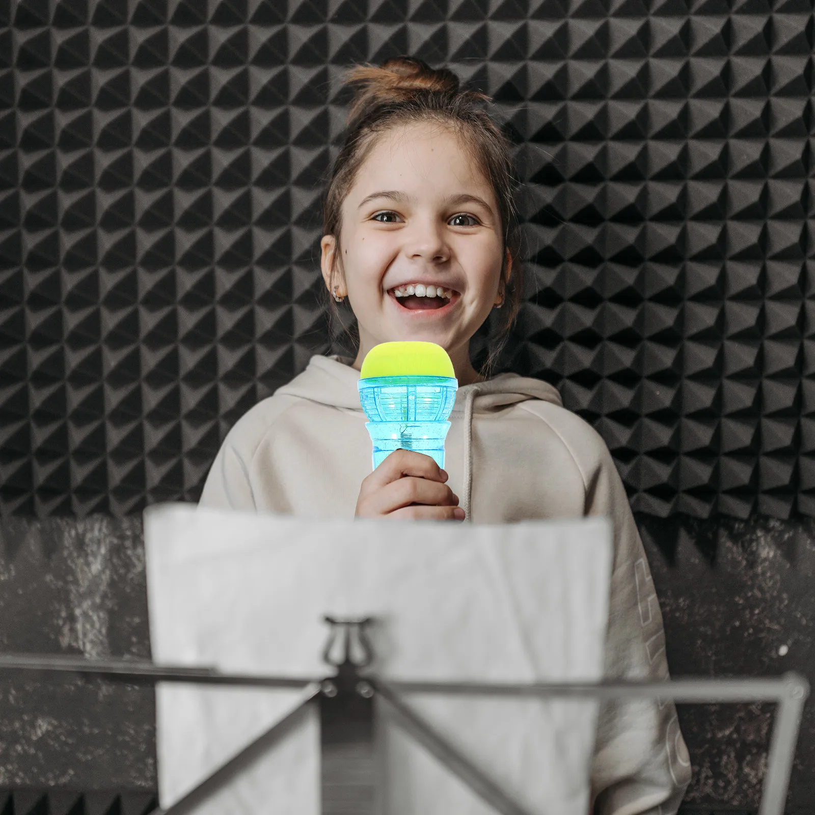 Kids Pretend Microphone for Singing Practice, Party Favor & Performance Prop