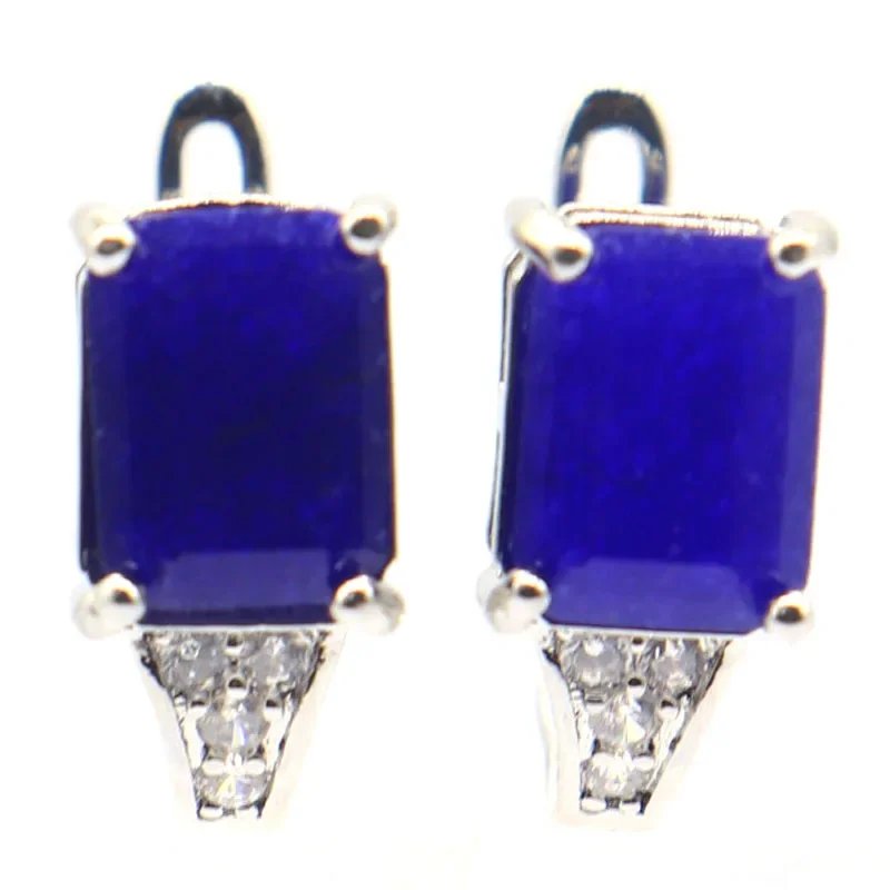 Buy 3 Get 1 Free 3g Customized 925 SOLID STERLING SILVER Earrings Real Blue Sapphire Green Emerald Red Ruby London Blue Topaz