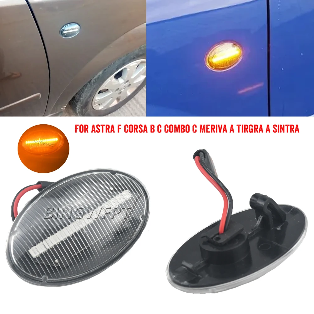 New For Opel Astra F Corsa B Sintra Tigra Combo C Corsa C Meriva A Led Dynamic Side Marker Turn Signal Light Sequential Blinker