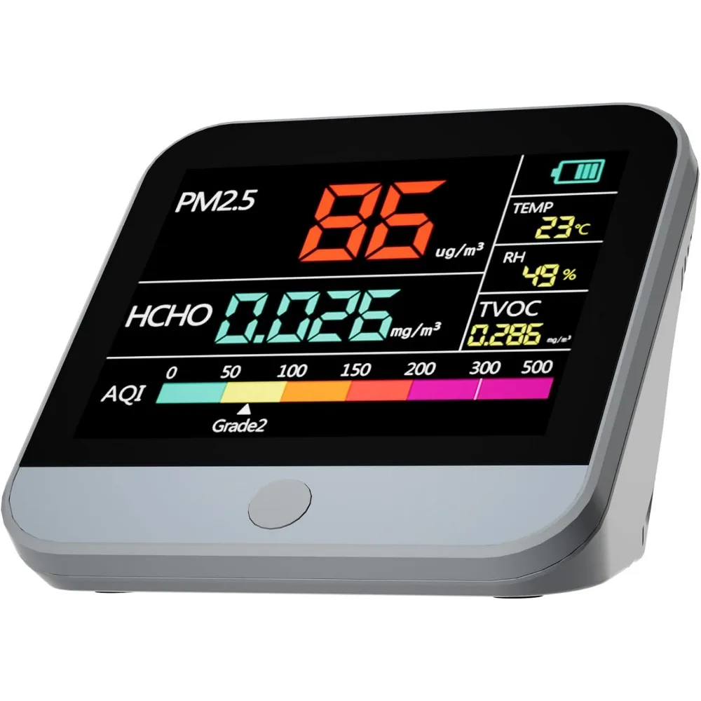 

13 in 1 Air Quality Tester for Home, Indoor Air Quality Monitor, with PM1/PM2.5/PM10/Particle Counter/AQI/Humidity/TVOC/Temperat