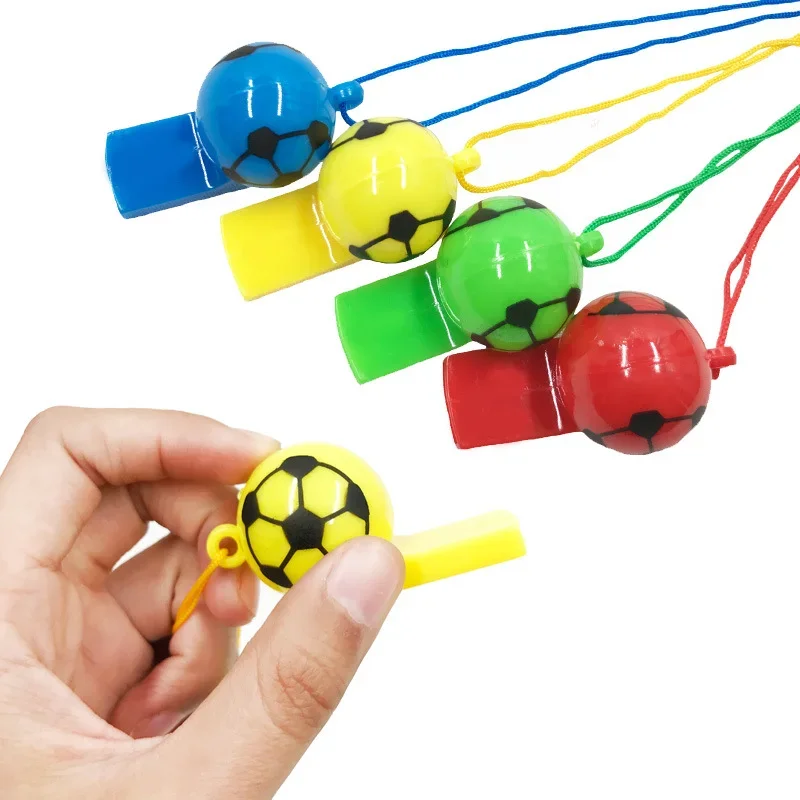 20PCS Whistle with Lanyard - Loud Plastic Referee Whistle for Cheerleading, Random Color Sports Whistle Toy Gift Set