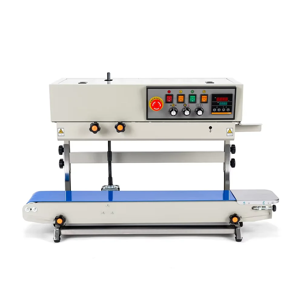 FR-1000V-MS Vertical Stand Iron Spray Band Heat Sealer Continuous Sealing Machine