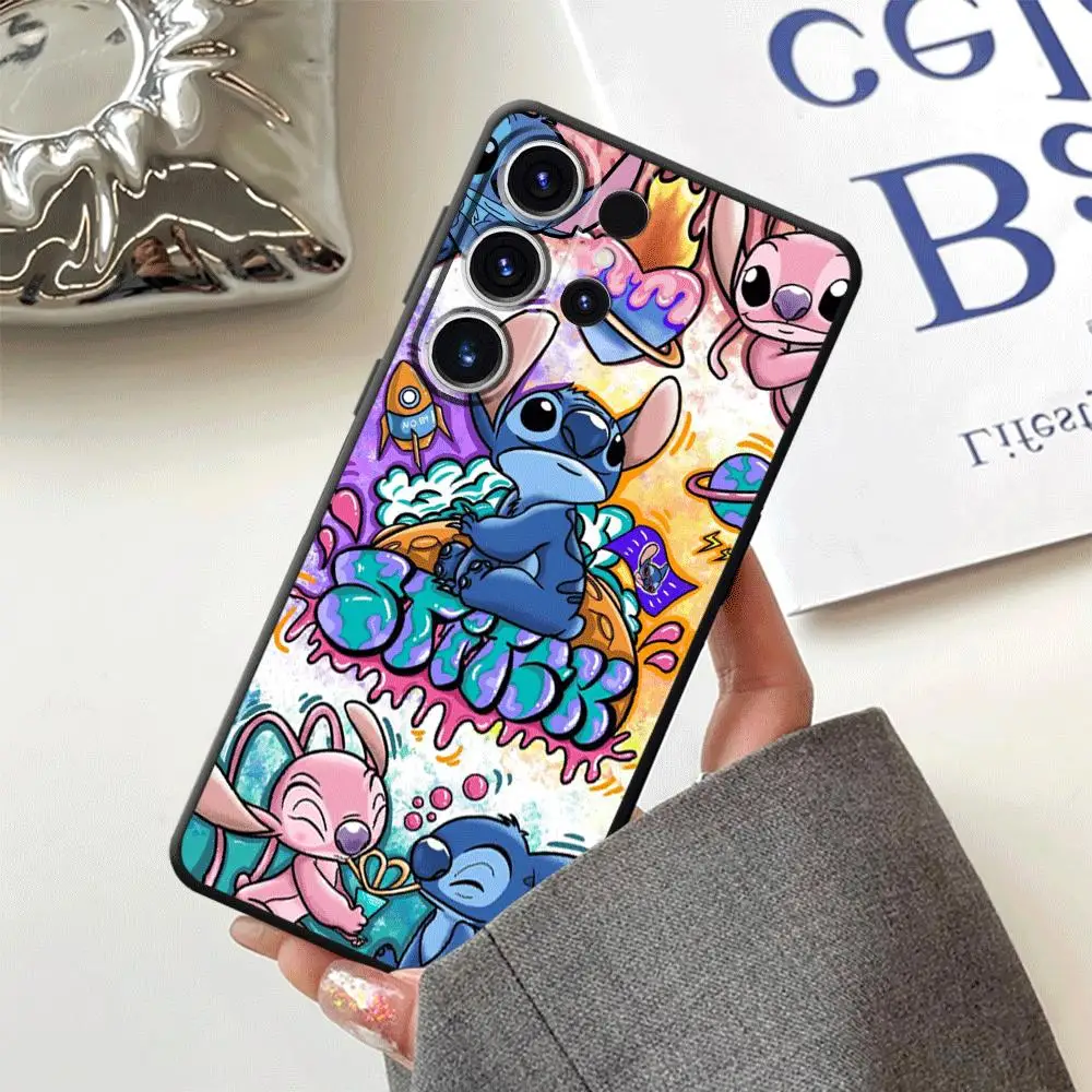 Disney Multiple Stitches Phone Case for Samsung Galaxy S23 Ultra S22 S20 FE S21 Plus 5G S10 Plus S22Ultra Silicone Black Cover