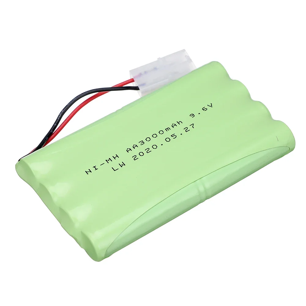 9.6v 3000mah Rechargeable Battery or 9.6v Charger For Rc toys Car Tank Robots Gun RC Boat AA Ni-MH 9.6v NiMH Battery Pack