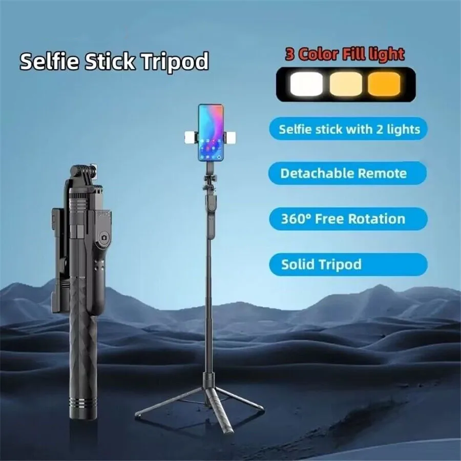 Roreta K28 Long Wireless Selfie Stick Tripod Stand Foldable Monopod With Remote shutter For Smartphones TIKTOK Shooting Live