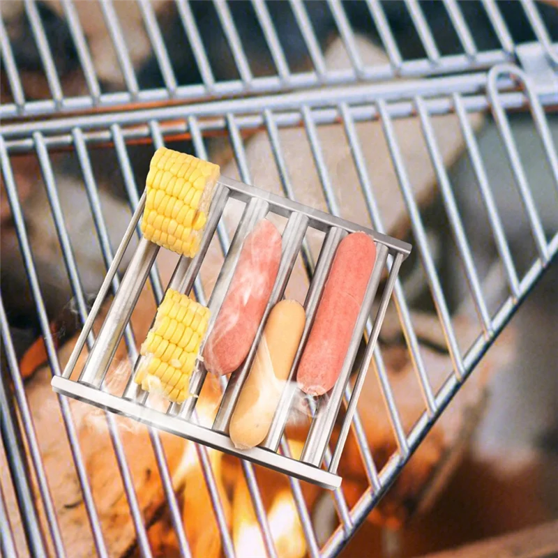 ABEZ Hotdog Grill Hot Dog Roller With Handle, Easy To Clean, Durable, Convenient Handling For Outdoor, Indoor Easy Install