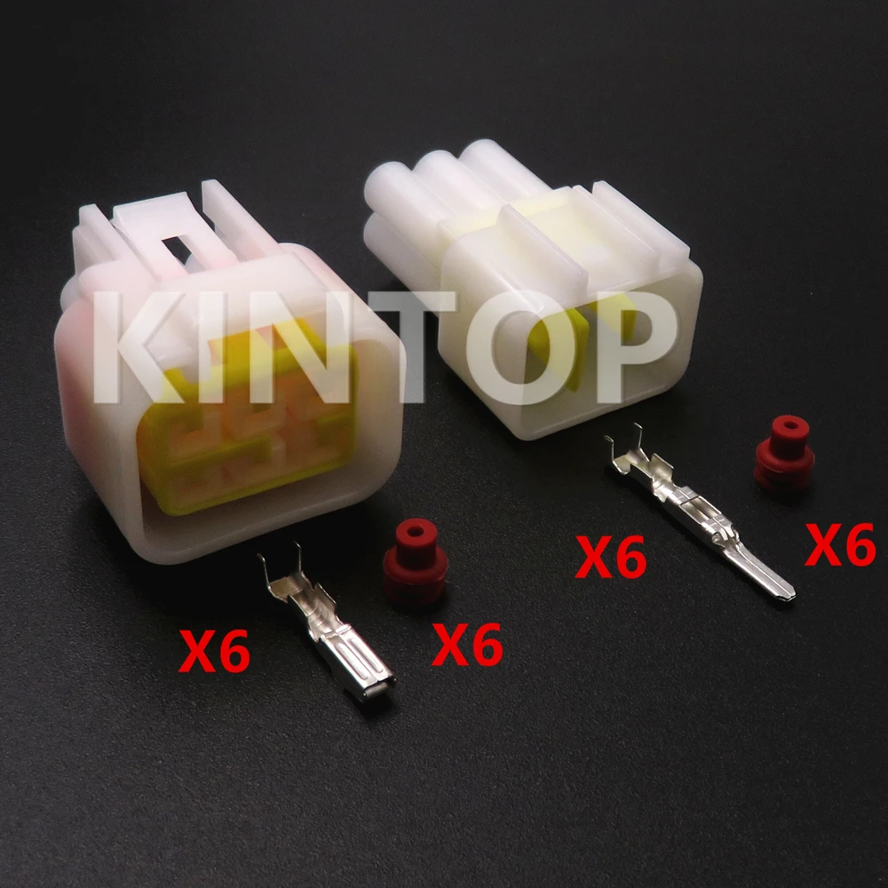 1 Set 6 Pins AC Assembly Auto Cable Electrical Connector With Wires FW-C-6M-B FW-C-6F-B Car Male Plug Female Socket Auto Parts - Image 2