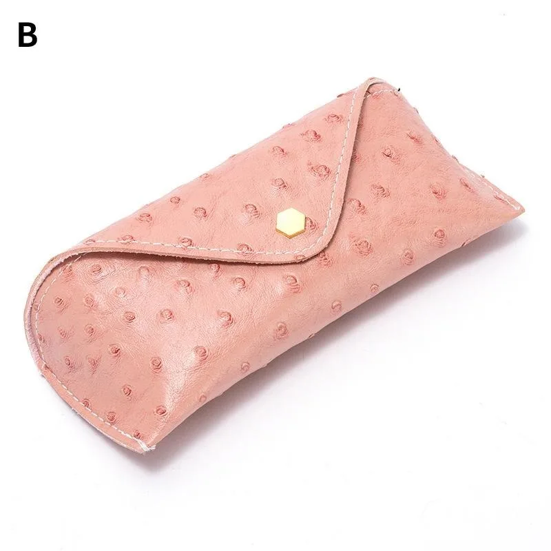 1 Stück Tragbares PU-Leder Brillenetui Sonnenbrillen-Etui Schutz-Brillenbox Halter Brillenzubehör
