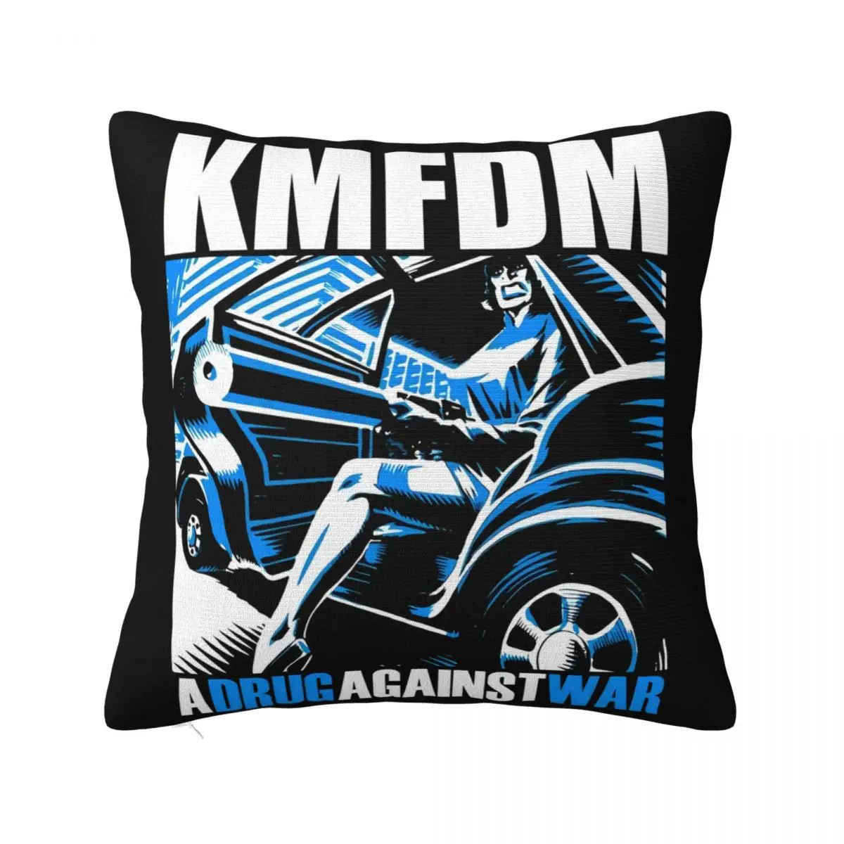 Kmfdm A Drug Against War Black Industrial Techno Pig Skold Woman Different Animal Dj Newest Family Pillow Case