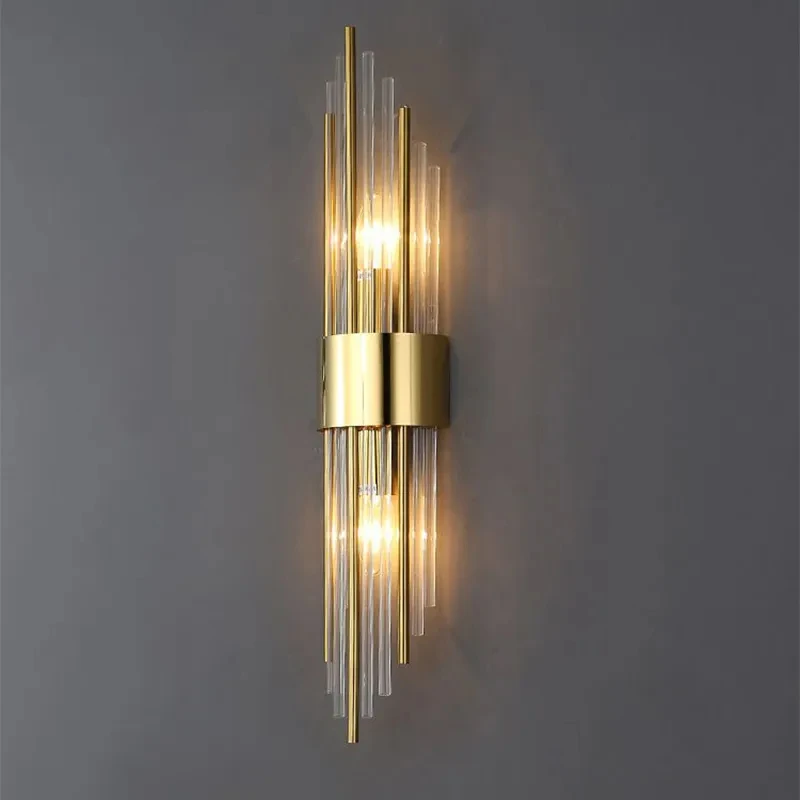 Imagem -06 - Modern Led Gold Wall Light Iluminação Interior Wall Sconce Home Decor Sala de Estar Quarto Cabeceira Escadas Luxo