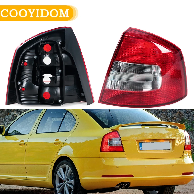 

Car Tail Light For Skoda Octavia A6 Sedan 2009 2010 2011-2013 Rear Bumper Stop Brake Lamp Without Bulbs 1Z5945111B 1Z5945112B