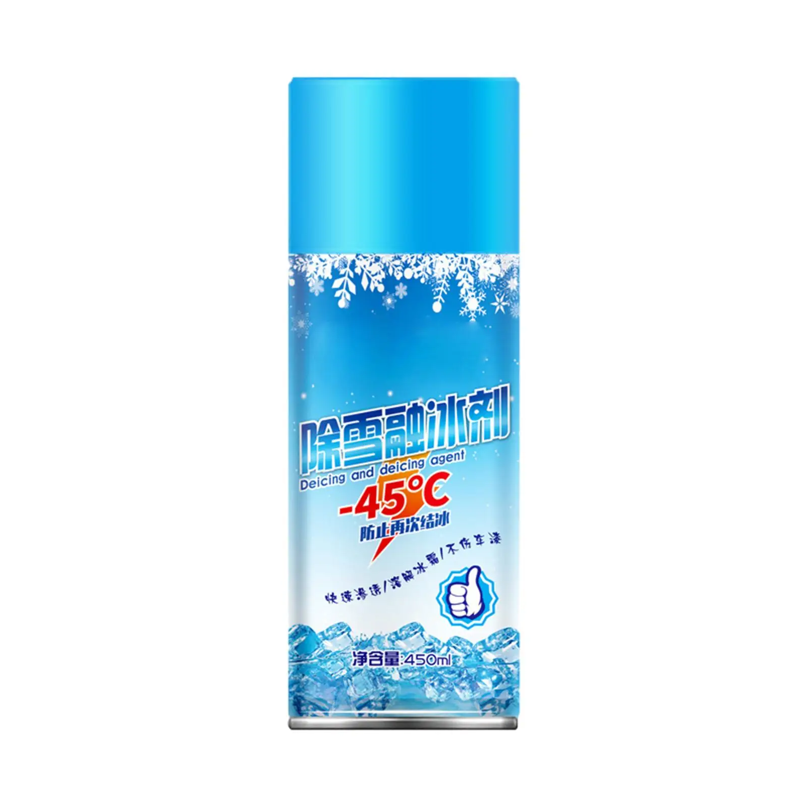 Car Windshield Ice Remover Spray 450ml for Exhaust Pipe Mirrors Windows