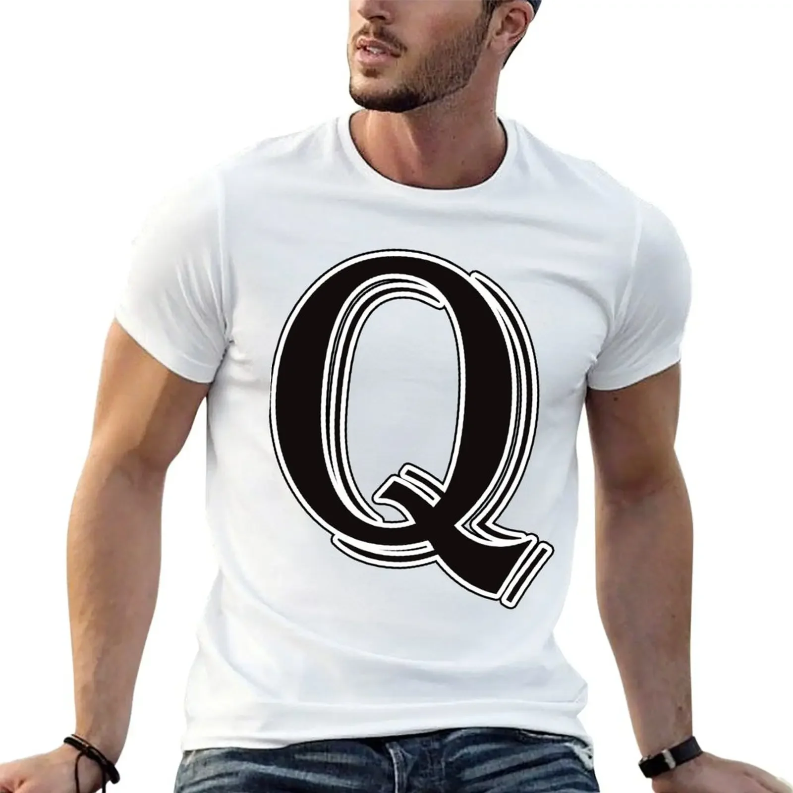 Birthday Gift for Her / Him Letter Q T-Shirt essential t shirt plus sizes cheap stuff t shirts men