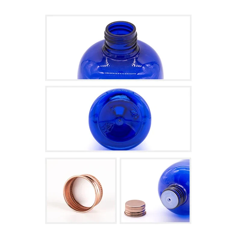 12pcs 300ml 400ml 500ml Empty Plastic Bottles Silver Gold Black Bronze Aluminum Screw Cap Shampoo Washing Liquid Soap Lotion