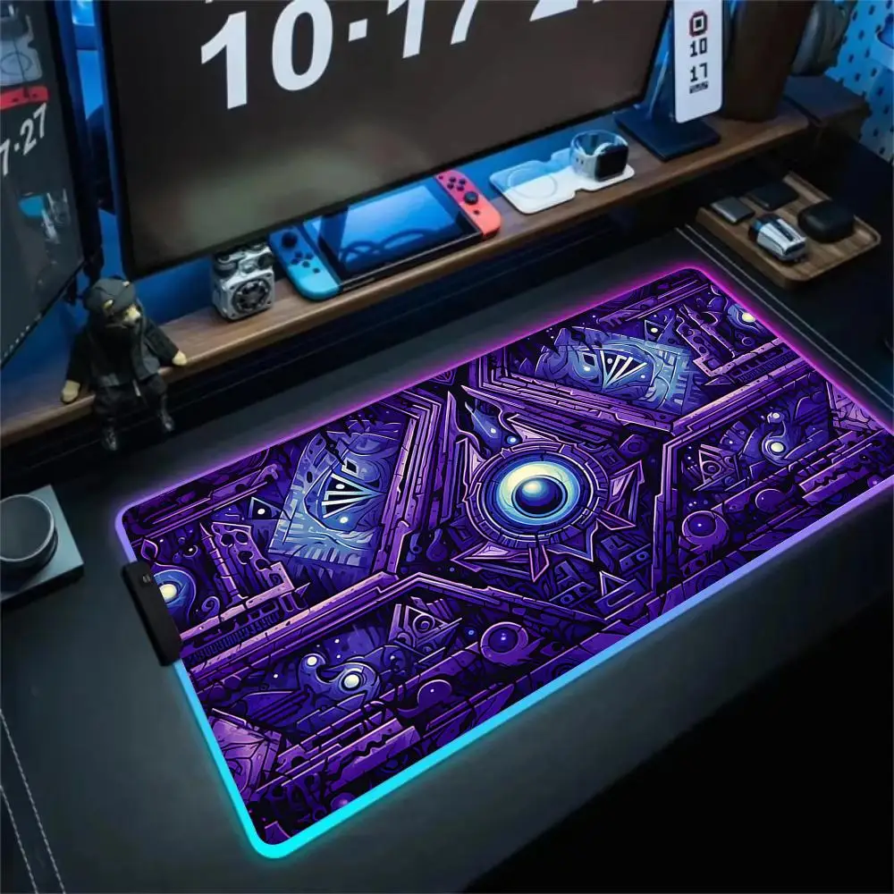 

RGB Mouse pad Mysterious Rune Eye LED glow gaming mat rubber anti-slip Desk Mat gamer pc accessories Gaming keypad mousepad