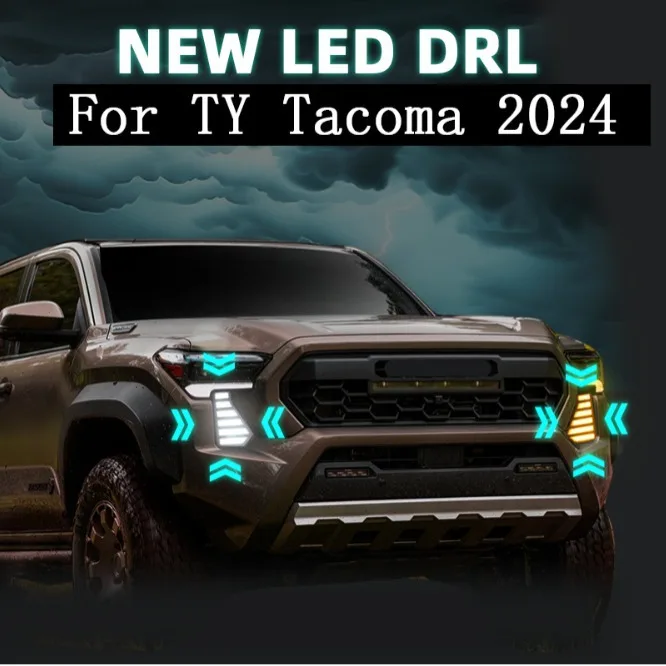 For TACOMA 2024 daytime running light DRL with yellow turn signal and front fog light manufacturer