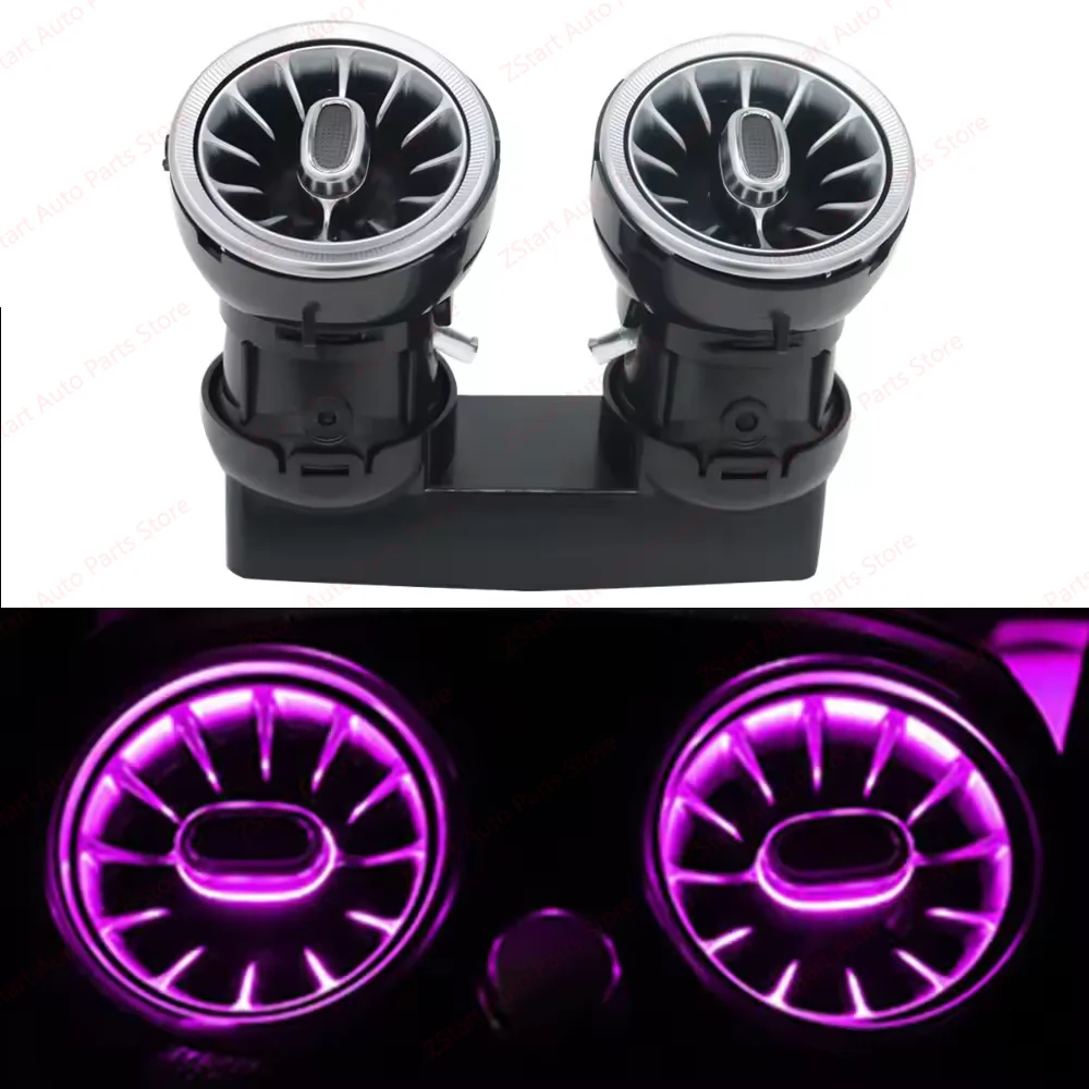메르세데스 벤츠 W205 W213 X253 W222 W463a C GLC 클래스 차량용 후면 LED 에어벤트 3/64 컬러 터빈 아웃렛 노즐 앰비언트 라이트 썸네일 2