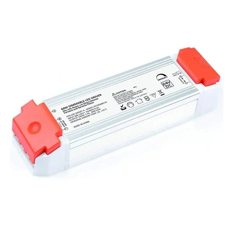 [B17B!】 LED Driver 24V 60W Dimmable, 110V AC To 24V DC 2.5A Transformer Power Supply,0-100% Flicker-Free Dimmer US Plug