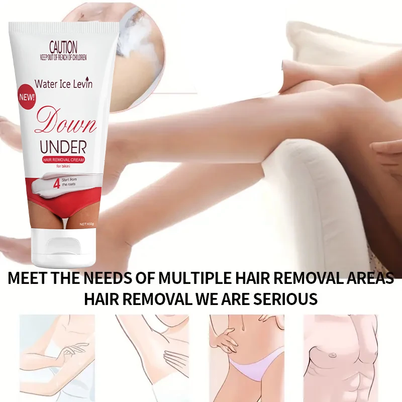Gentle and Soothing Hair Removal Cream for Sensitive Skin - Alcohol-Free, Suitable for Underarms and Bikini Area, Painless Hair Removal for Women, 1-Pack
