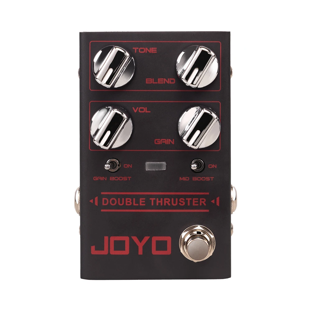 JOYO R-28 педаль с двойным THRUSTER Bass Overdrive обеспечивает острые и зернистые высокие частоты, разработанные для реальных частот