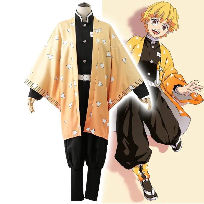 Hot Koop Anime Demon Slayer: Kimetsu Geen Yaiba Tanjirou Kamado Nezuko Cosplay Vrouwen En Mannen Kimono Cosplay Kostuum Sets