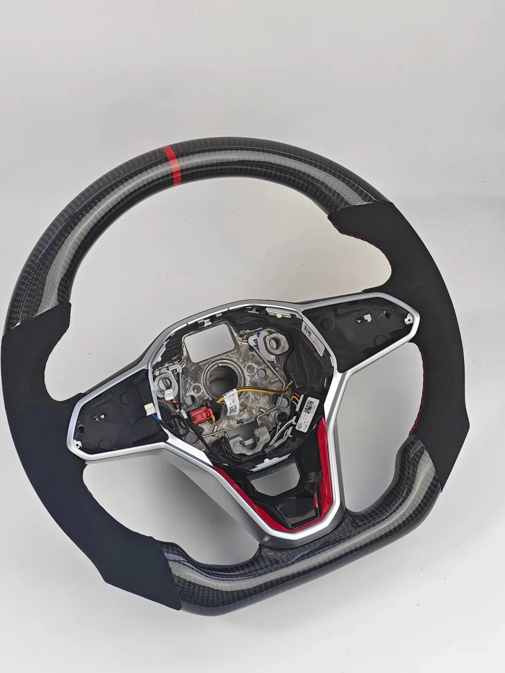 TY Sport Style Leather for Carbon Fiber 3 Spoke Steering Wheel for Volkswagen Golf 8 MK8 R MK5 MK6 MK7 Polo GTI
