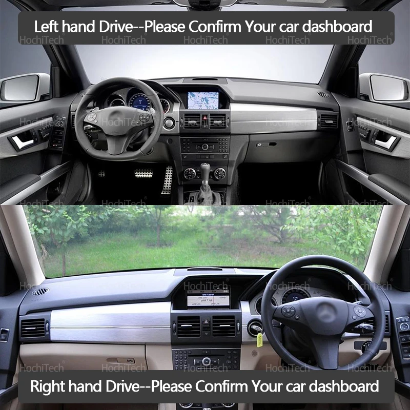 For Mercedes Benz GLK X204 280 GLK300 GLK350 GLK220 GLK250 Car-styling Suede Leather Dashmat Dashboard Cover Pad Dash Mat Carpet view 2