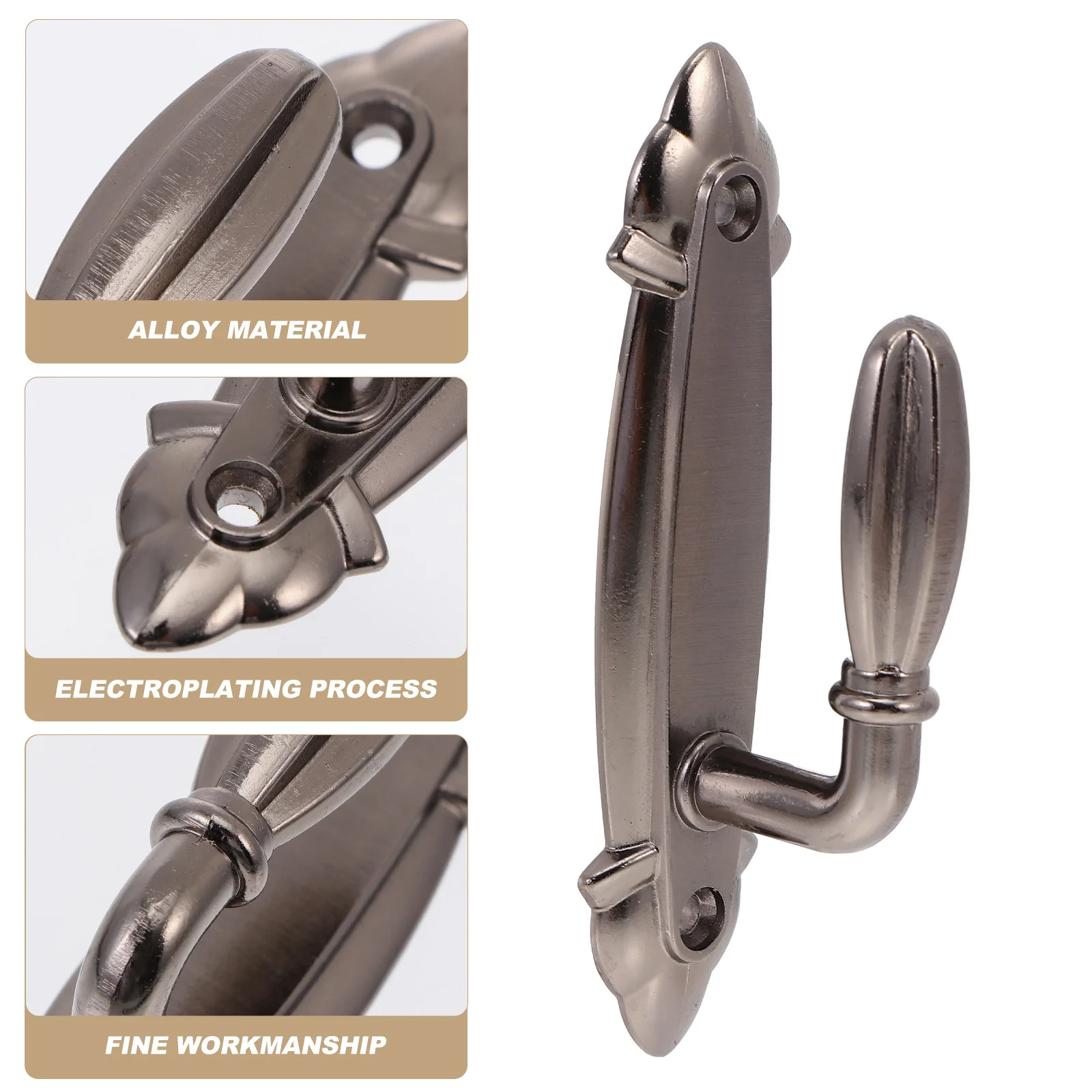 

2Pcs Aluminum Alloy Curtain Hooks Wall Mounted Heavy Duty Decorative Hold Back for Home Store Dressing Room Exquisite Metal