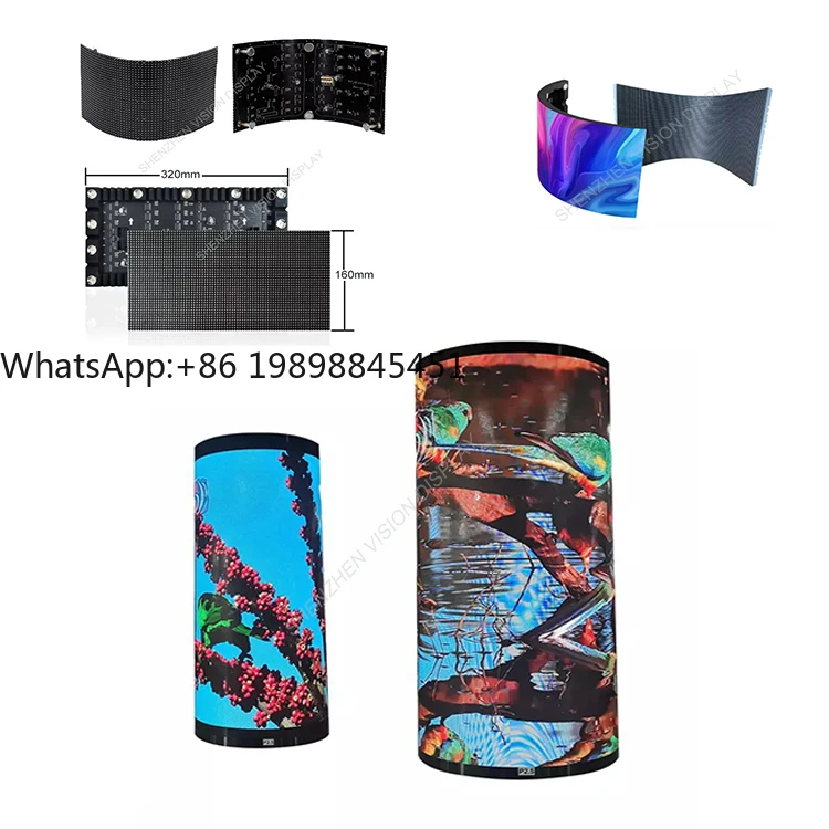 

P2.5 Indoor Flexible LED Display Screen Foldable Soft Panel Cylindrical LED Display Module for Indoor Use