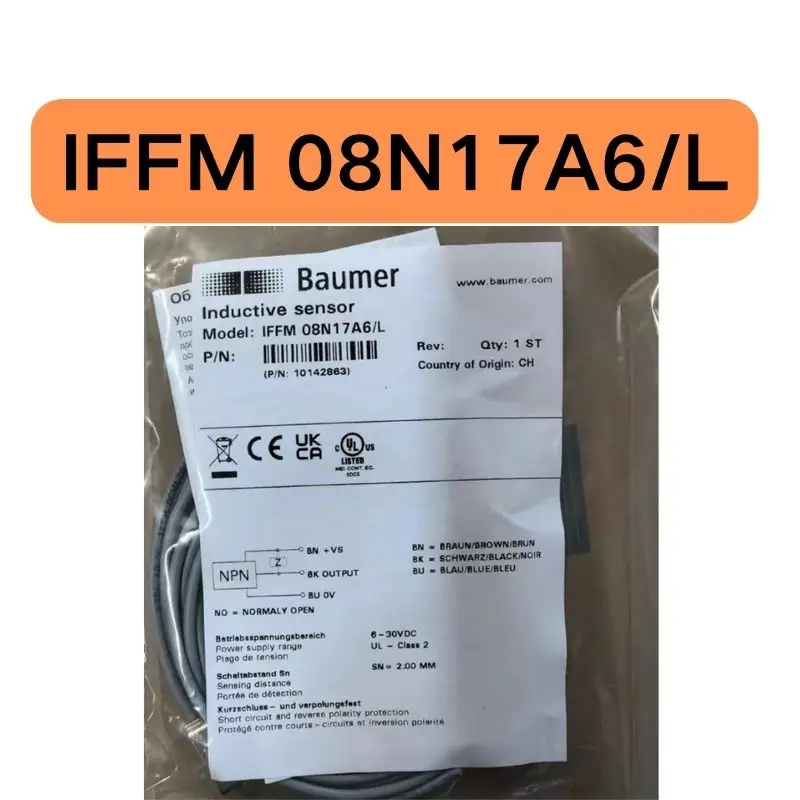 New IFFM 08N17A6/L-Inductive Proximity Switch Quick Shipment