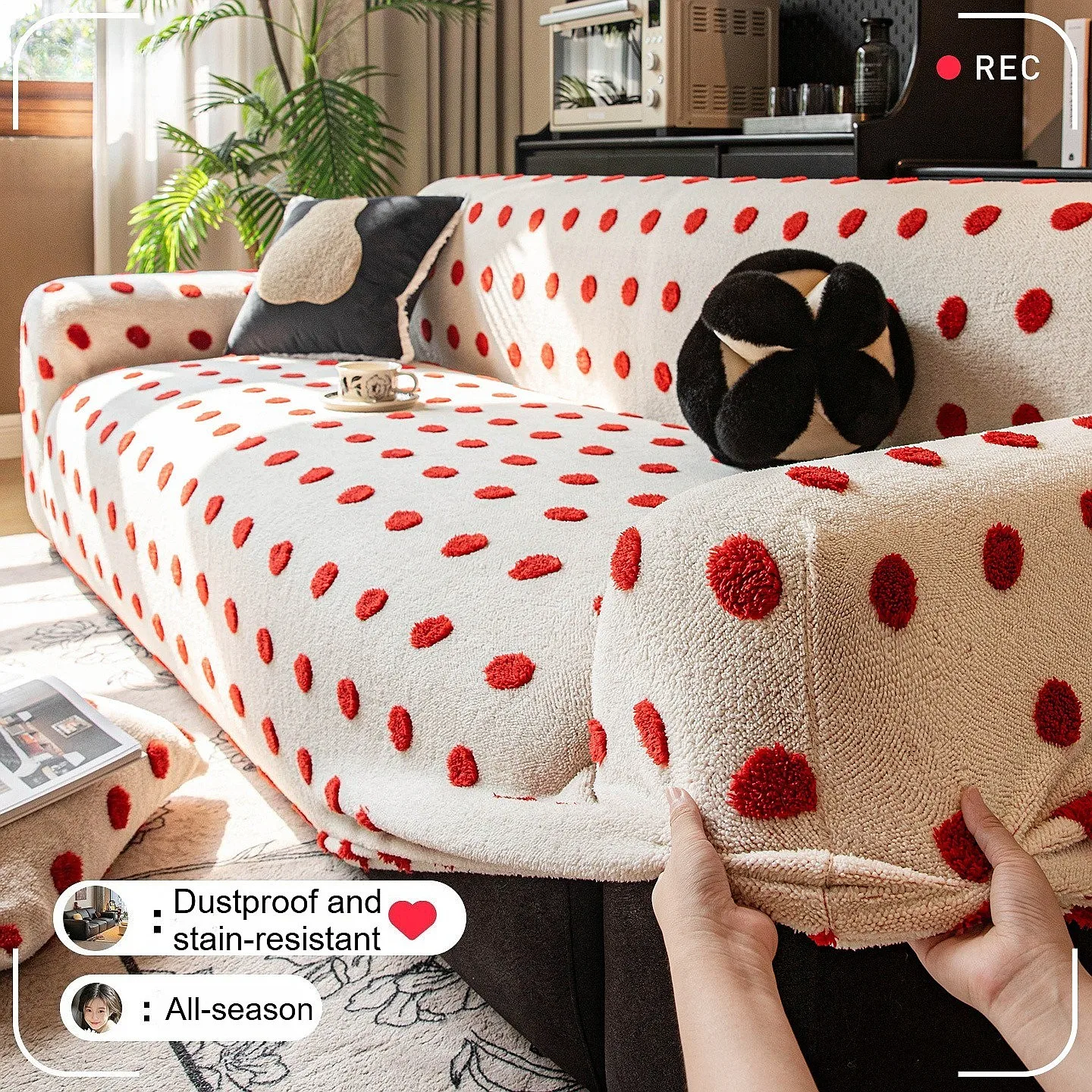 New All Inclusive Autumn Winter Plush Elastic Sofa Cover L-Shaped Corner 1-5 Seater
