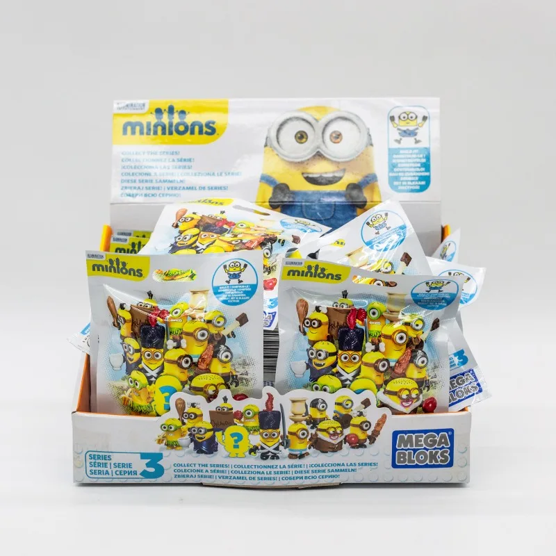 

Megas Despicable Mes Miniones Blind Bag Toys Gru Agnes Dave Stuart Action Figures Building Block Toys Collect Ornaments Gifts