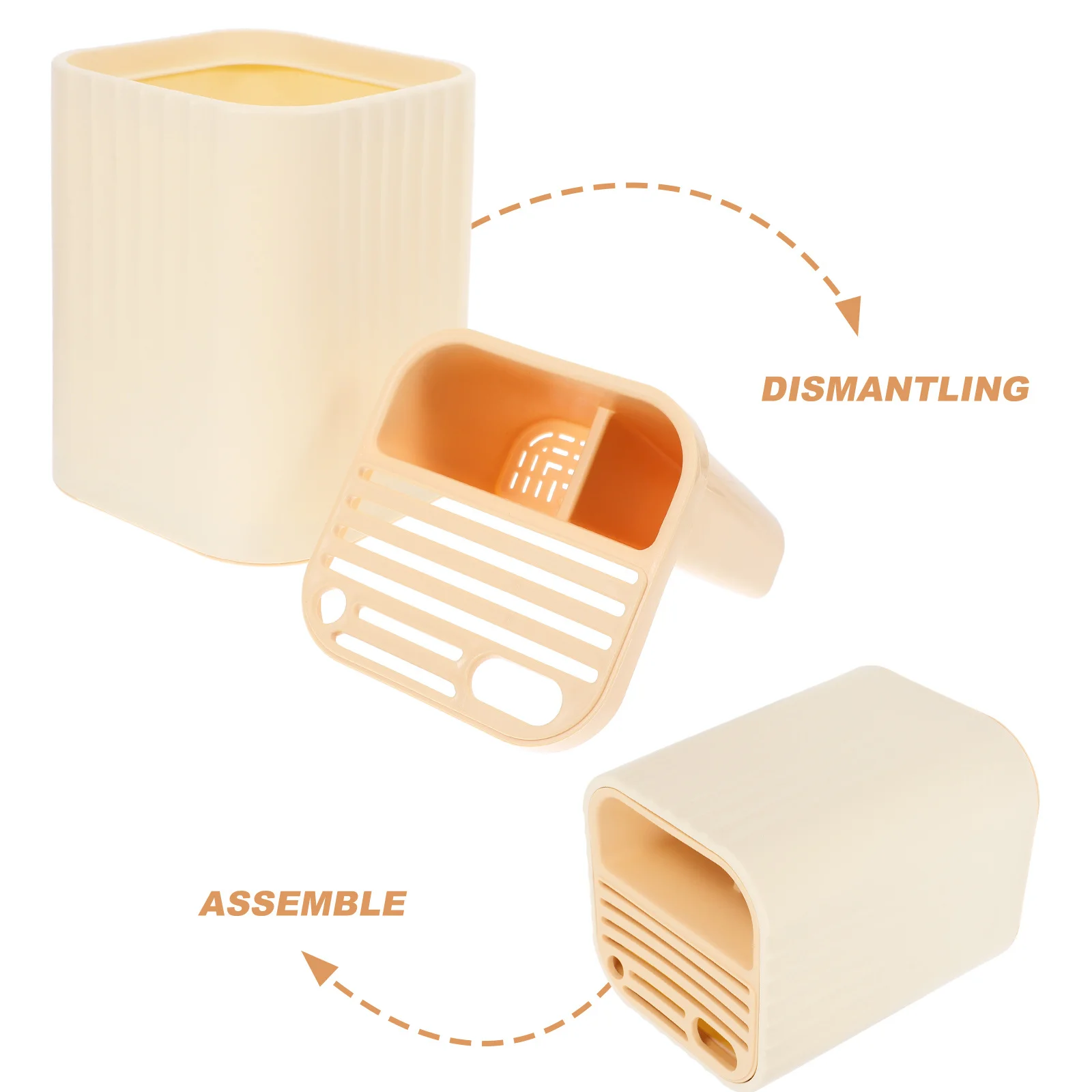 

Rotating Knife Holder Kitchen Utensil Storage Stand Large Capacity Cutlery Organizer Spoon Fork Chopstick Rack Drainable