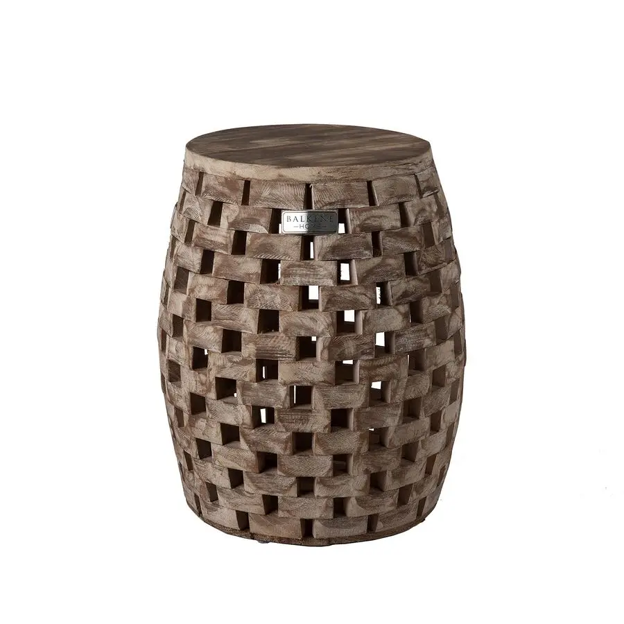 

Oval Rustic Garden Stool Wood Outdoor Seating amp End Table Portable Adaptable Outdoor Furniture Seasoned Patina Fini