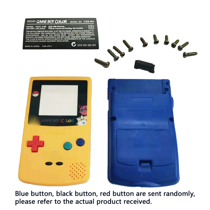 Game Console Shell Case for Gameboy Color Light Classic Game Console Shell Case for GBC Housing Shell with buttons