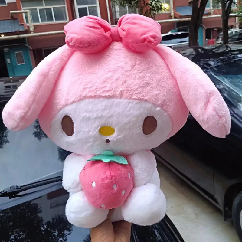 26cm Plüschtiere Sanrio Kuromi meine Melodie Plüsch puppen Spielzeug niedlichen Erdbeer Stofftiere Plüsch Spielzeug Kissen Schlafzimmer Dekoration