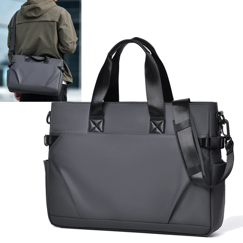 

Casual Business Crossbody Bag Trendy Men's Shoulder Bag Large Capacity Office Commute Laptop Handbag Simple Male Sling Backpack