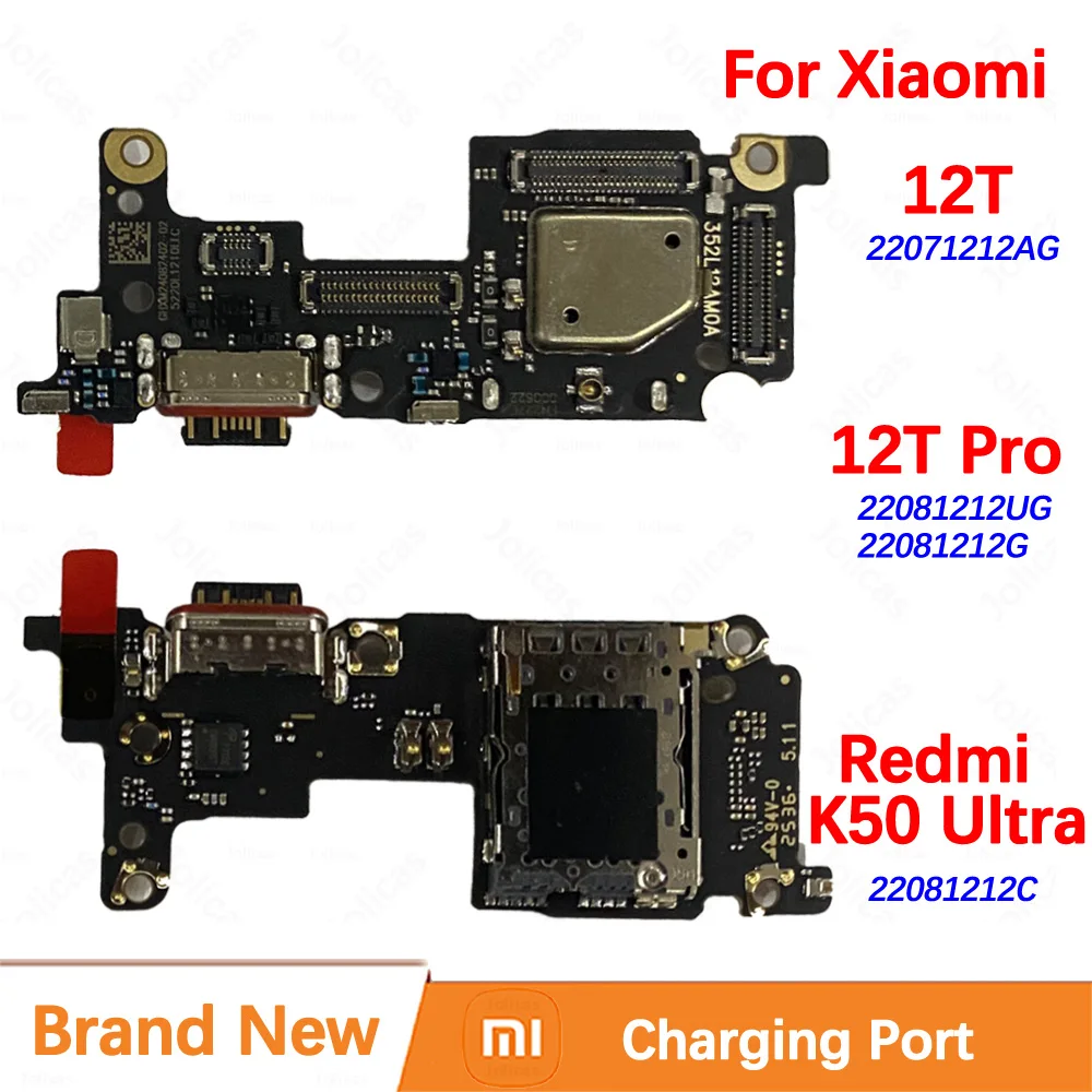 100% Brand New Original Charging Port For Xiaomi Mi 12T Pro Redmi K50 Ultra Quick Fast USB Charger Dock Board Connect Replacemen