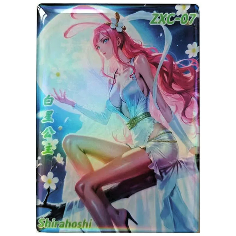 Anime ONE PIECE Rare ZXC Exicum Refraction Collectible Card Yamato Hancock Rebecca Shirahoshi Vivi Toys for boy Birthday Present