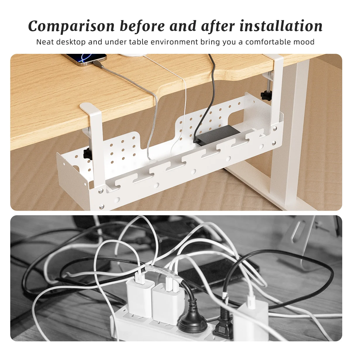 Geen boren nodig: kabelmanagem - Desk Cable Organizer recensie en prijs