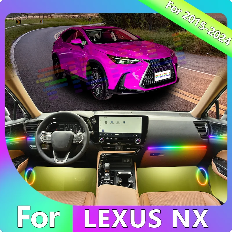 

FILIPLI для LEXUS NX для 2019 Smart Music Динамическая светодиодная лента RGB USB 12 В с питанием от RGB светодиодная лента со смартфоном Синхронизация с автоматическим затемнением