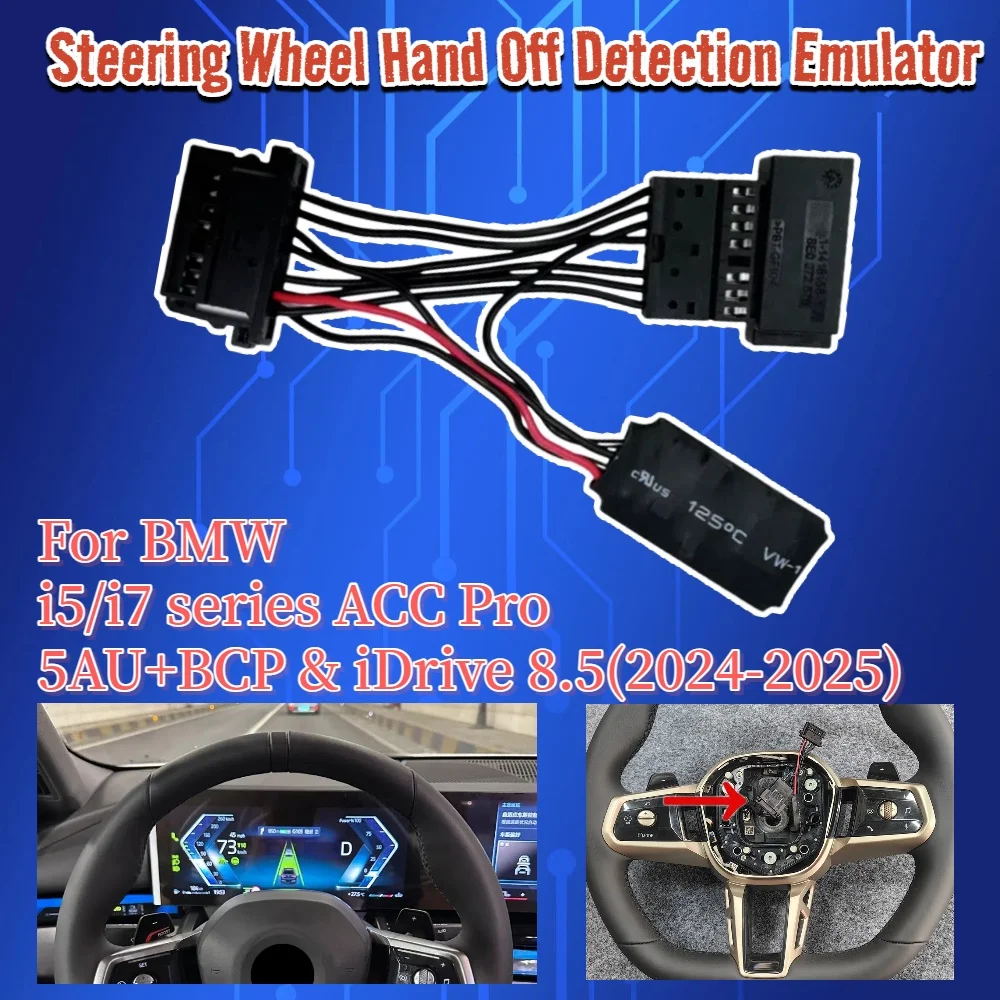 For BMW U11 G60 G70 I5 I7 G48 2024- TJA Touch Free ACC PRO Automatic Cruise Module Steering Wheel Hand Off Detection Emulator