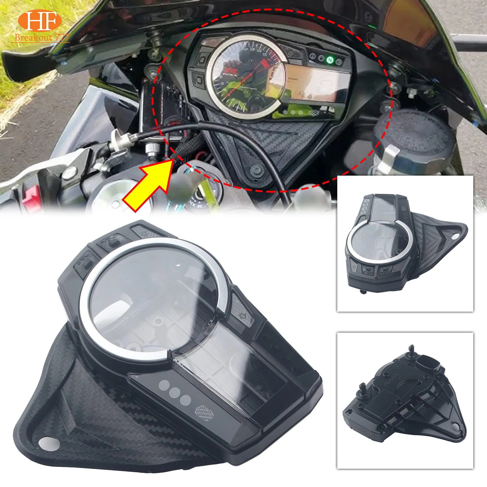 

Speedometer Gauge Tachometer Case Cover Fit For Suzuki GSXR 750 600 2011-2016