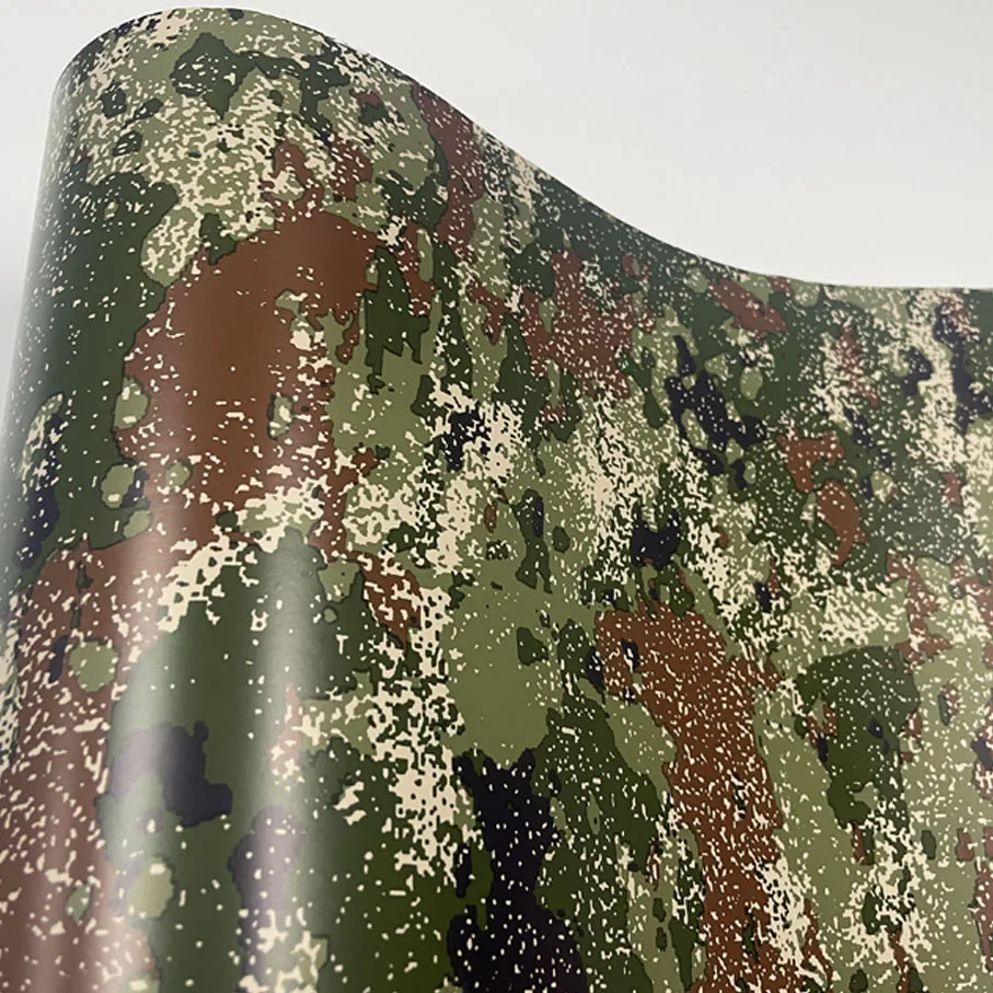 Green Camouflage Vinyl Film Vinyl Films PVC Self Adhesive Camo Wrap For Auto Motorcycle Bike Console Laptop Skin DIY Car Film