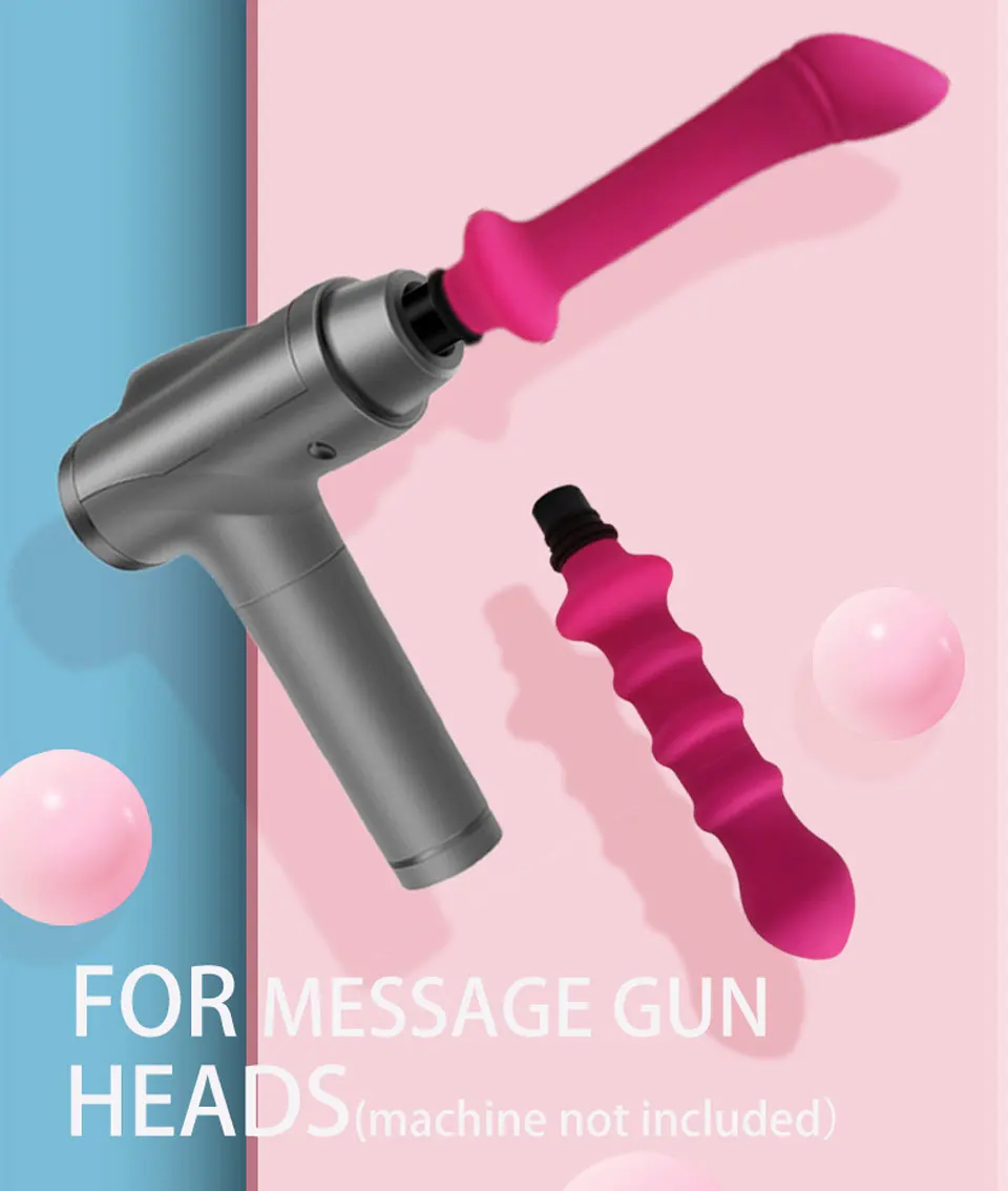 Masturbator Fascia Gun Adapter Attachements Massage Head to silicone Dildo Sex Toys for Women Vibrators Penis