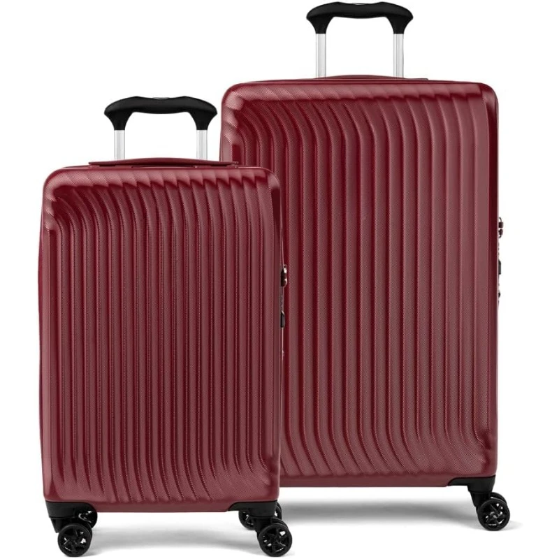 Air Hardside Expandable Luggage, 8 Spinner Wheels, Lightweight Hard Shell Polycarbonate, Cabernet, 2-Piece Set (21/25)