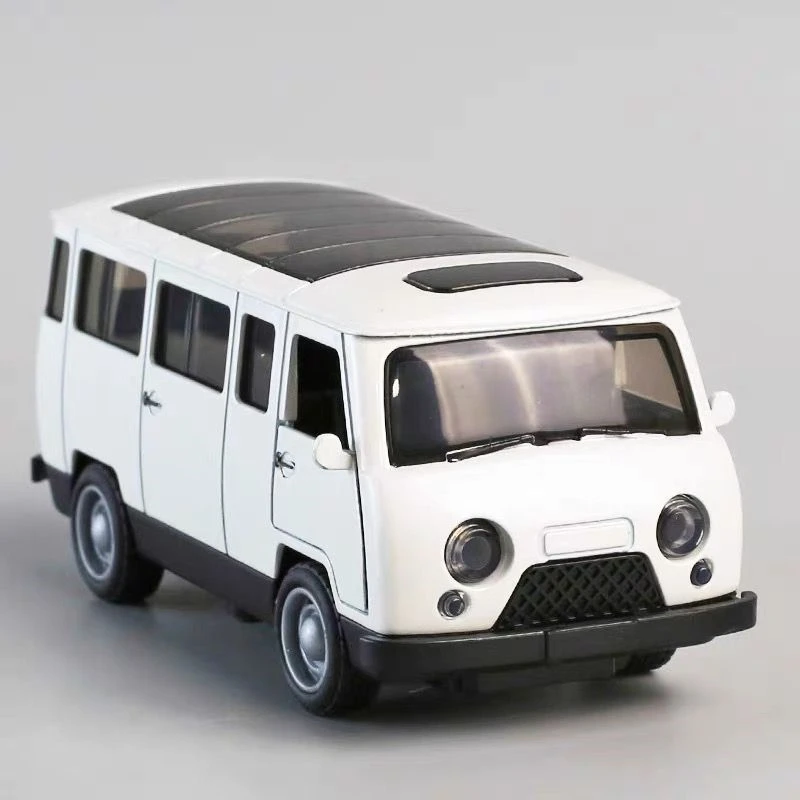 1/36 UAZ Travelers Alloy Bus Car Model Diecast Metal Traffic City Tour Vehicle Car Model High Simulation Pull Back Kids Toy Gift