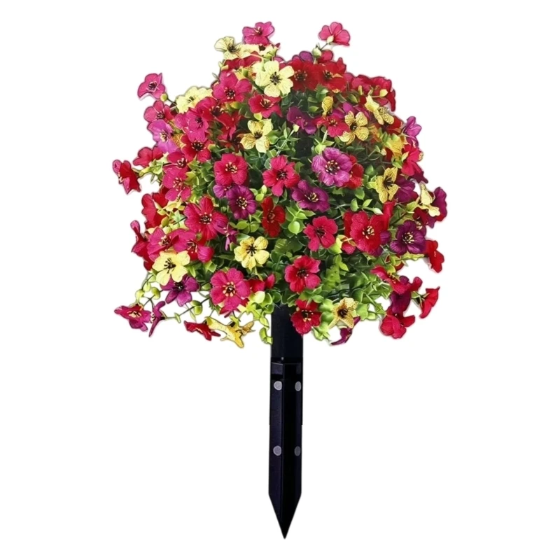 Langlebiger ABS-Rasenpfahl mit Veilchenblüten, perfekt für die Verbesserung von Blumenbeeten Garten, 3 x – Detail 1