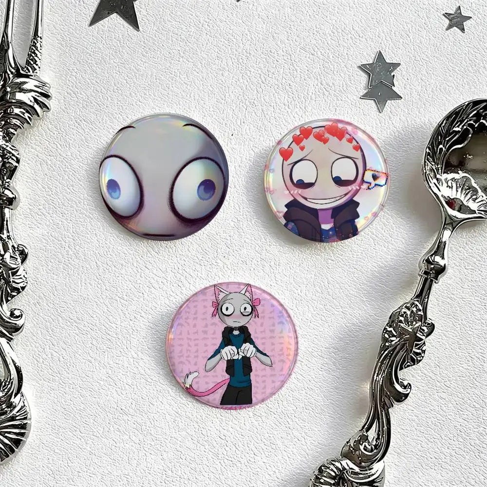 Game-e Your Boyfriend Peter  Round Badge Game Figure Button Pin Tinplate Brooch Clothes Bag Accessories Friends Gift