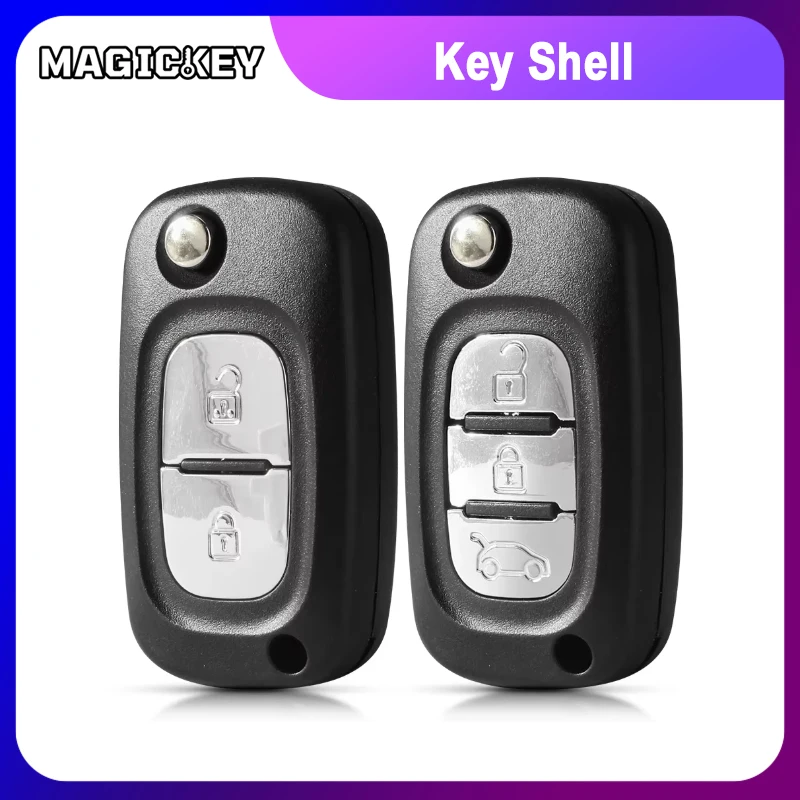 

1PCS 2/3 Buttons Car Key Shell Case For Renault Fluence Clio Megane Kangoo Modus Auto Flip Key With Uncut NE73/VA2/HU83 Blade